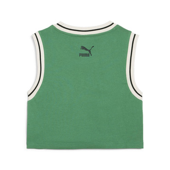 Crop top damski Puma TEAM FOR THE FANBASE GRAPHIC zielony 62502486