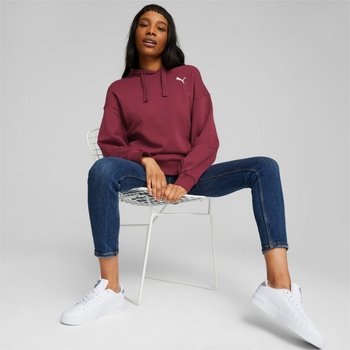 Bluza z kapturem damska Puma HER TR bordowa 67657322