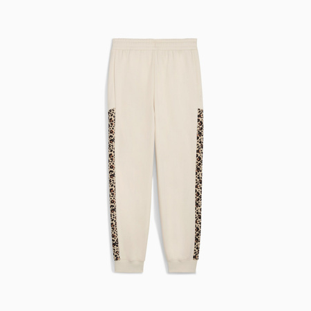 Spodnie dresowe damskie Puma ESS GRAPHIC ANIMAL COMFORT HIGH-WAIST beżowe 68808687