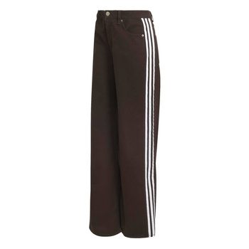 Spodnie jeansowe damskie adidas FIREBIRD brązowe KD2934