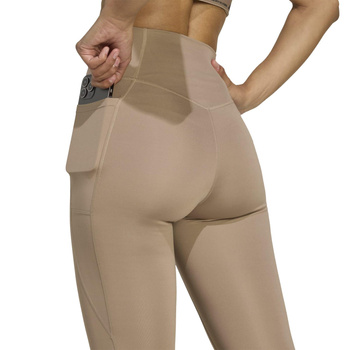 Legginsy treningowe damskie adidas OPTIME ESSENTIALS 7/8 beżowe JY4812
