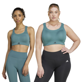 Stanik sportowy damski adidas TLRD turkusowy JX8844