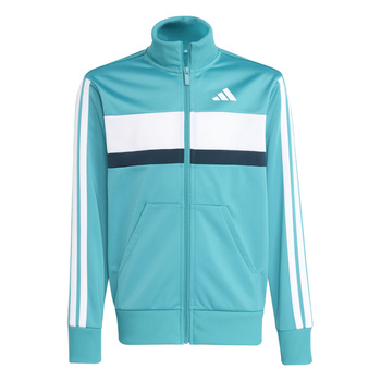 Komplet dresów dziecięcy adidas SEASONAL ESSENTIALS TIBERIO turkusowy JN2245