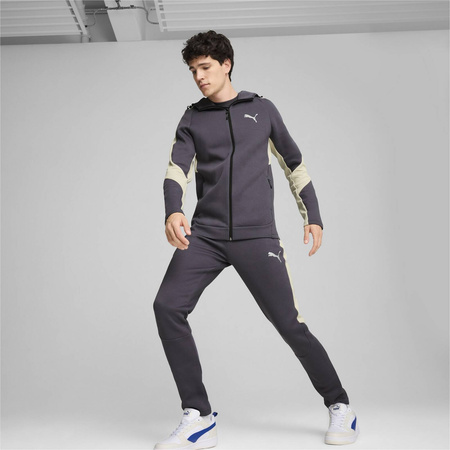 Bluza z kapturem męska Puma EVOSTRIPE FZ DK szara 68170069