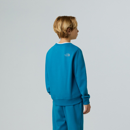 Bluza chłopięca The North Face REFLECTIVE LOGO RELAXED CREW niebieska NF0A8EATBOM