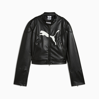 Kurtka skórzana damska Puma FUTURE ARCHIVE PLEATHER RACER czarna 63217001