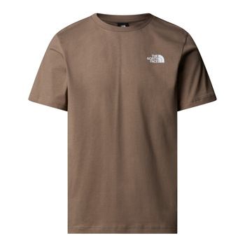 Koszulka męska The North Face S/S REDBOX brązowa NF0A87NPE1Q
