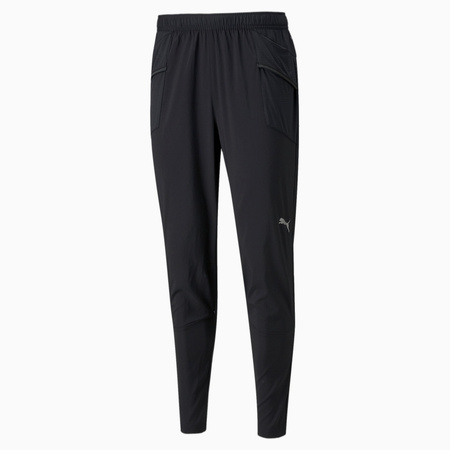 Spodnie dresowe męskie Puma RUN TAPERED WOVEN czarne 52140401