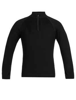 Longsleeve termiczny dziecięcy Icebreaker 260 TECH HALF ZIP czarny IBB04499001
