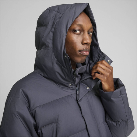 Kurtka z kapturem męska Puma PROTECTIVE DOWN PARKA szara 62646669