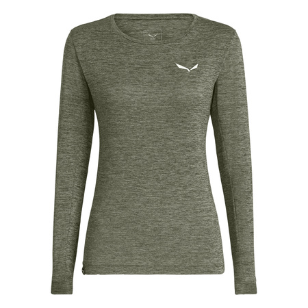 Longsleeve trekkingowy damski Salewa PUEZ MELANGE DRY zielony 00-0000027454_5A56