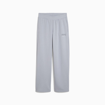 Spodnie dresowe damskie Puma ELEVATED GRAPHIC WIDE TR szare 68950120