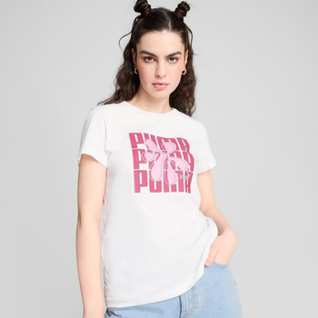 Koszulka damska Puma GRAPHICS WORDING biała 68299702