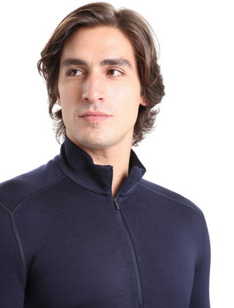 Longsleeve termiczny męski Icebreaker 260 TECH HALF ZIP granatowy IBB04372401
