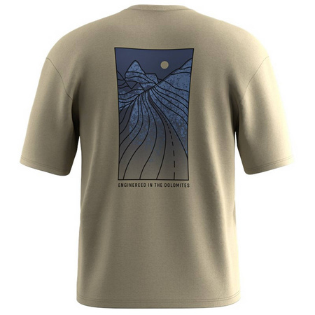 Koszulka męska Salewa EAGLE SUNSET LOOSE beżowa 00-0000029150_7180