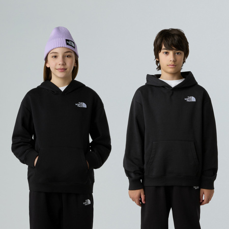 Bluza z kapturem dziecięca The North Face ESSENTIAL OVERSIZED czarna NF0A89HAJK3