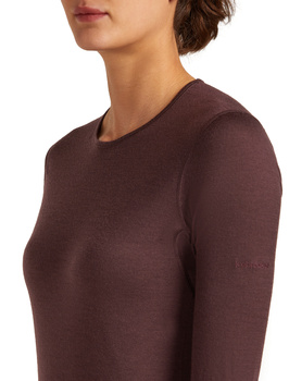 Longsleeve termiczny damski Icebreaker 200 OASIS bordowy IB1043750GW