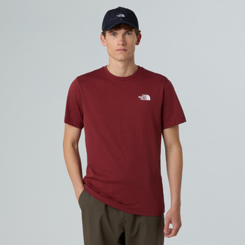 Koszulka męska The North Face S/S REDBOX bordowa NF0A87NPDO3