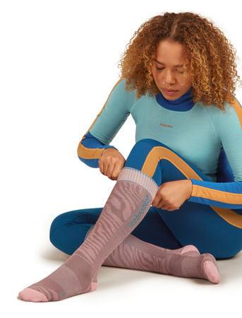 Skarpety narciarskie damskie Icebreaker SKI+ LIGHT OTC różowe IB0A573M0HK