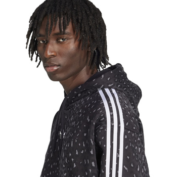 Bluza z kapturem męska adidas LEO czarna JV7561