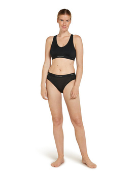 Stanik sportowy damski Icebreaker MER 125 COOL-LITE SPRITE RACEBACK czarny IB0A5724001