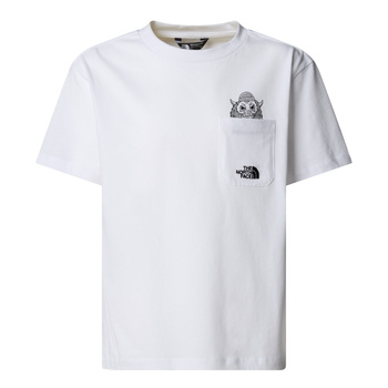 Koszulka chłopięca The North Face SPORTS OVERSIZED POCKET GRAPHIC biała NF0A8EAKFN4