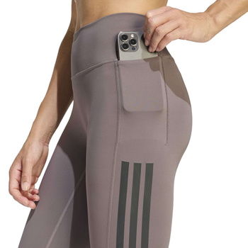 Legginsy treningowe damskie adidas OPTIME 3-STRIPES 7/8 brązowe KE7530