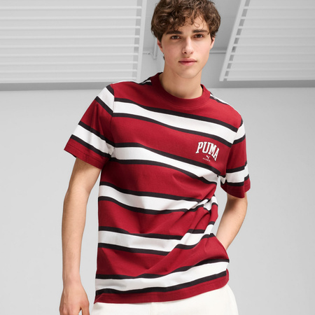Koszulka męska Puma SQUAD STRIPE AOP czerwona 68179313