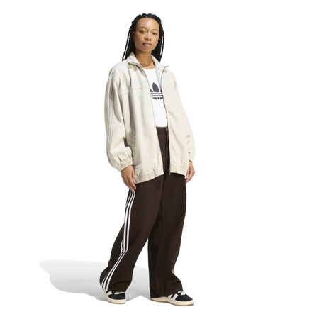 Spodnie jeansowe damskie adidas FIREBIRD brązowe KD2934