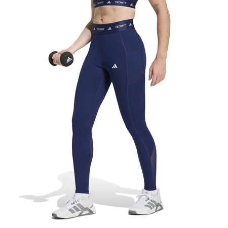 Legginsy treningowe damskie adidas TECHFIT niebieskie JZ0792
