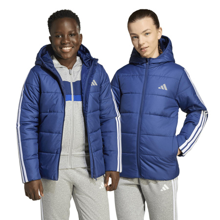 Kurtka puchowa dziecięca adidas ESSENTIALS 3-STRIPES niebieska JL7403