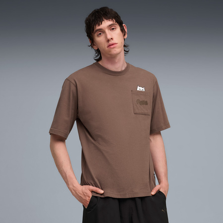 Koszulka męska Puma X RIPNDIP RELAXED POCKET brązowa 63377941