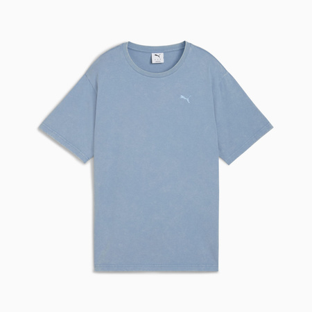 Koszulka damska Puma ESS ELEVATED RELAXED WASH niebieska 68810234