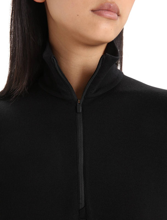 Longsleeve termiczny damski Icebreaker 260 TECH HALF ZIP czarny IBB04390001