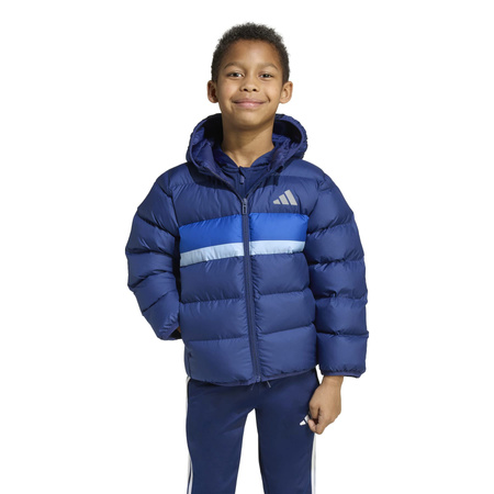 Kurtka puchowa dziecięca adidas KIDS niebieska JW2453