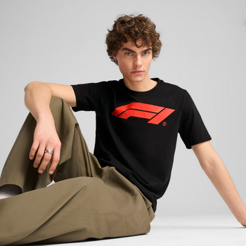 Koszulka męska Puma F1 ESS LOGO 180G czarna 63326401