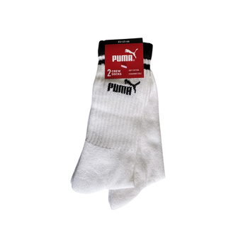 Skarpety unisex Puma ELEMENTS BWT CREW 2-PACK białe 93899201