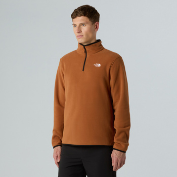Polar męski The North Face GLACIER FLEECE 1/4 ZIP pomarańczowy NF0A8D0QBOE