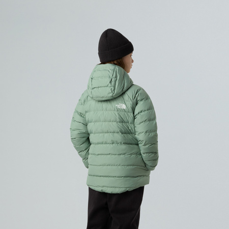 Kurtka puchowa z kapturem dziewczęca The North Face PERRITO zielona NF0A88UEBQ1
