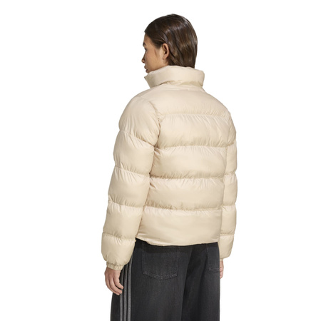 Kurtka puchowa damska adidas SHORT PUFFER beżowa JX2947