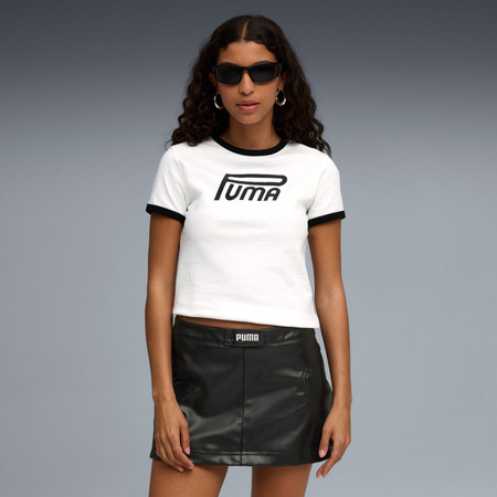 Koszulka damska Puma FUTURE ARCHIVE GRAPHIC SLIM biała 63212202