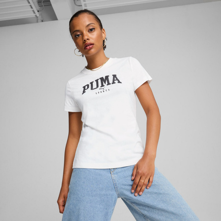 Koszulka damska Puma SQUAD GRAPHIC biała 68153702