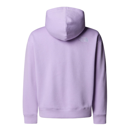 Bluza z kapturem dziecięca The North Face ESSENTIAL OVERSIZED fioletowa NF0A89HAQZI