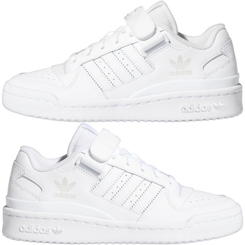 Buty sportowe dziecięce adidas Forum Low J białe FY7973