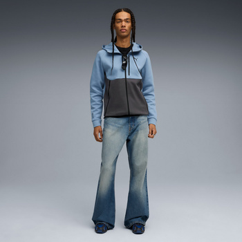 Bluza z kapturem męska Puma PUMATECH FULL-ZIP DK niebieska 62967434