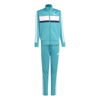 Komplet dresów dziecięcy adidas SEASONAL ESSENTIALS TIBERIO turkusowy JN2245