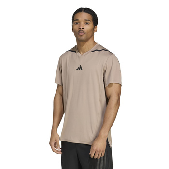 Koszulka treningowa męska adidas D4T beżowa JY2943
