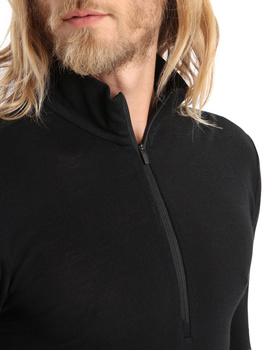 Longsleeve termiczny męski Icebreaker 175 EVERYDAY HALF ZIP czarny IBB04484001