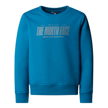 Bluza chłopięca The North Face REFLECTIVE LOGO RELAXED CREW niebieska NF0A8EATBOM