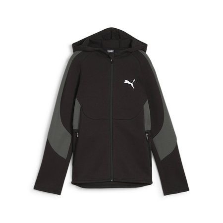 Bluza z kapturem chłopięca Puma EVOSTRIPE FULL-ZIP DK czarna 67919601